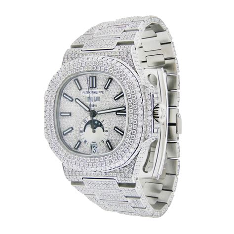 patek philippe fully iced out|buy patek philippe nautilus.